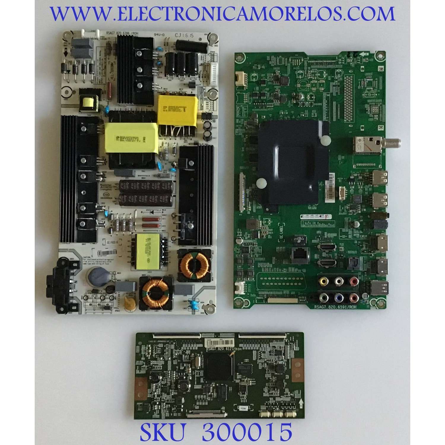 KIT DE TARJETAS PARA TV SHARP  / MAIN 192209, RSAG7.820.6591/ROH / FUENTE 192020, RSAG7.820.6396/ROH / T-CON 186459, RSAG7.820.6127/ROH / MODELO LC-55N7000U / PANEL HE550IU-B51\B2\T1\XP\S10\GM\ROH